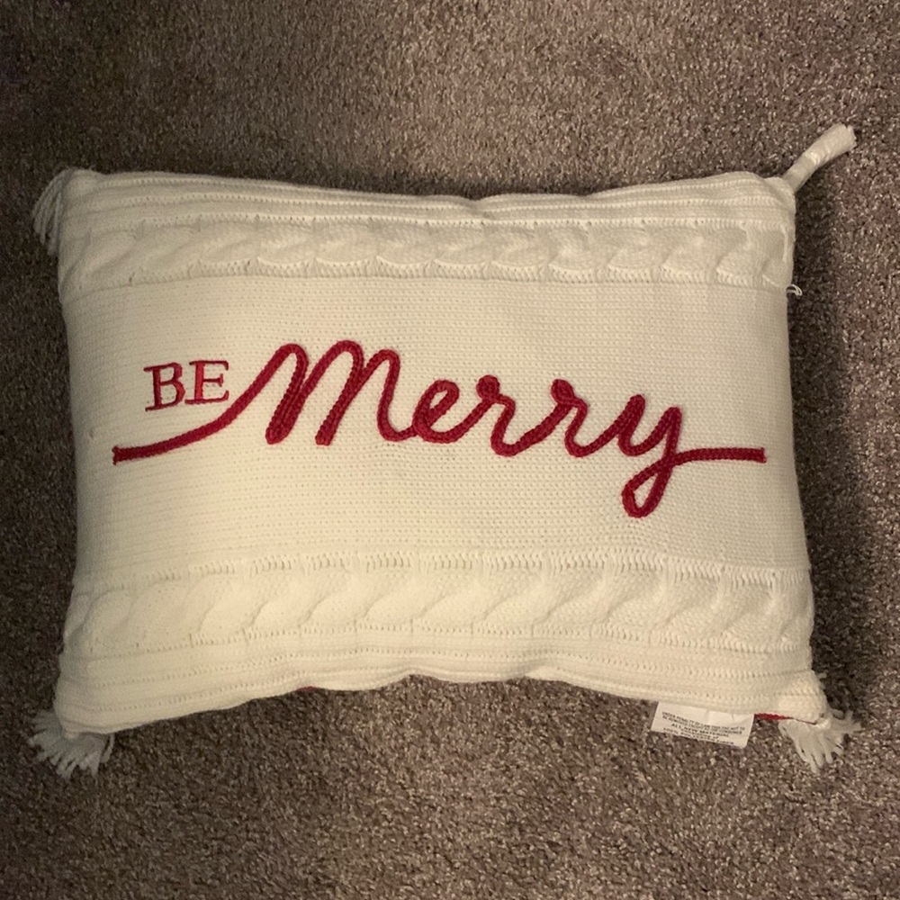 “Be Merry” Christmas pillow
